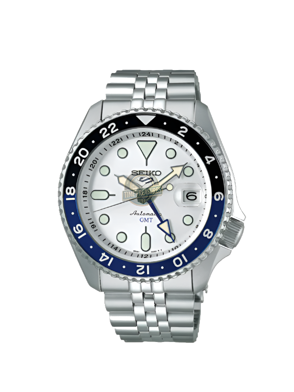 Seiko 5 Sports GMT White Batman &mdash; SSK033K1